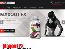 Tablet Screenshot of maxoutbody.com